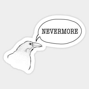 Nevermore (White) Sticker